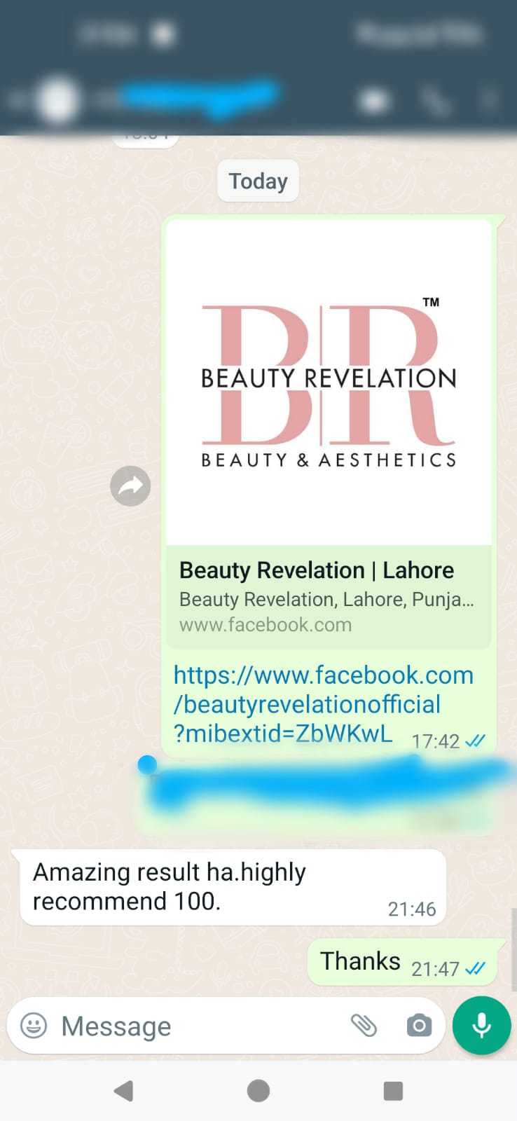 Beauty Revelation client review ten